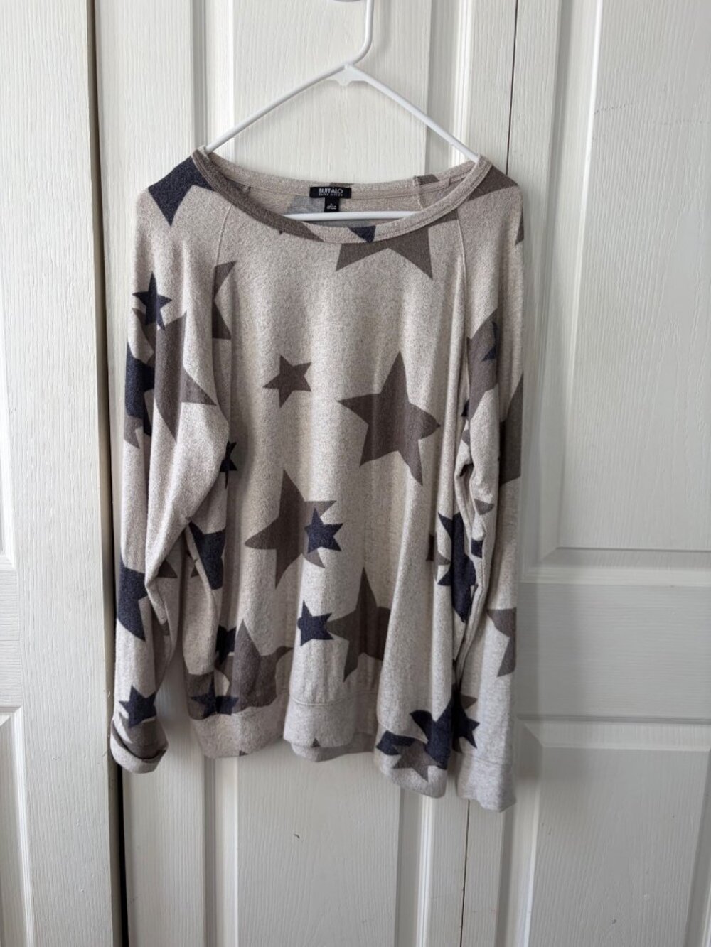 Buffalo David Bitton Star Print Lightweight Pullover Sweater